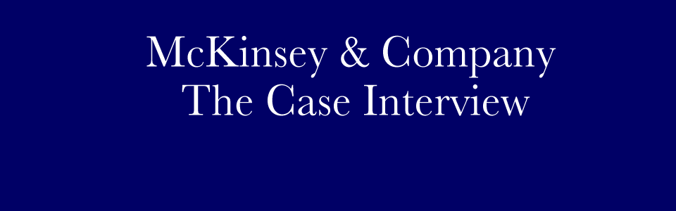 Mckinsey case study interview